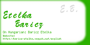 etelka baricz business card